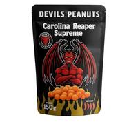 Devil’s Peanuts - Carolina Reaper Supreme | Extreme Spicy Peanut Snack with Red Hot Chilli Heat | Fiery Crunchy Nuts for Chilli Lovers, Party Snacks & Gifting