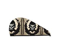 Devil Satan Coral Velvet Dry Hair Cap for Women Hair Caps with Buttons for Drying Curly Long Thick Hair Anti Frizz