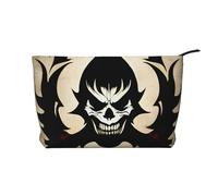 Devil Satan Corduroy Makeup Bag with Zip, Cosmetic Pouch for Travel, Toiletries and Everyday Use