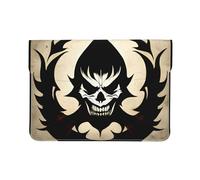 Devil Satan Leather Laptop Sleeve 13 Inch-Pu Leather Protective Case For Macbook, Slim Computer Bag For Daily Travel