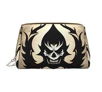 Devil Satan Leather Portable Makeup Bag for Cosmetics, Toiletries, and Daily Essentials