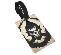 Devil Satan Luggage Tags for Suitcases - Durable PVC ID Tags with Detachable Straps for Travel, Backpack, Golf Bag, Anti-Loss