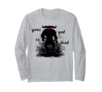 Devil Satan Nine Metalhead Comic Con Inch Lucifer Hell Nails Long Sleeve T-Shirt