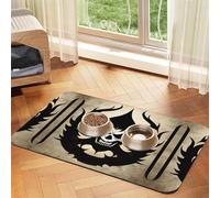 Devil Satan Pet Absorbent Leather Non-Slip Feeding Mat 30x45cm, Quick Drying, Waterproof, Washable Bowl Mat