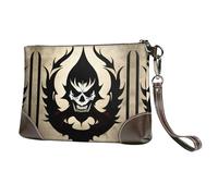 Devil Satan Premium Leather Clutch for Women, Wristlet Handbag with Wrist Strap, Travel Organizer for Phone Passport, Cards, Cash