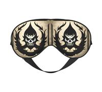 Devil Satan Prints Double-Sided Eye Mask Adjustable Design Light-Blocking and Breathable Suitable for Rest and Travel.