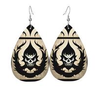 Devil Satan Teardrop Leather Earrings, Women'S Accessories, Versatile Earrings Suitable For Commuting And Travel.