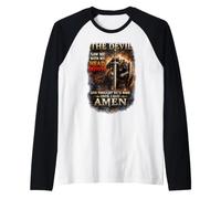 Devil Saw Me with My Head Thought He'd Won Until I Said Amen Raglan Baseball Tee
