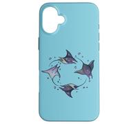 Devil Stingray Manta Ray Mobula Fish Swim in a Circle Case for iPhone 16 Plus