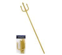 Devil Trident Devil Pitch Fork Trident Prop Devil Fork Halloween Props Pitchfork Halloween Gold Red Devil Pitchfork Weapon Horror Fancy Dress Costume Accessory Devil Fork for Kids Adult (Gold)