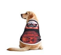 Devil Warrior Mask Dog Shirt Vest Dog Clothes- Breathable Cooling for Big Dogs, Sun Protection Comfort Wear for Golden Retriever, Husky, Alaska Outdoor Activities 3X-Large