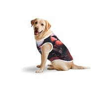 Devil Warrior Mask Large Dog Vest Pure Cotton Breathable | Anti-Shedding Tank Top for Golden Retriever, Labrador, Husky | Comfortable Sleeveless Shirt for Large Breed Dogs, Outdoor Walking 5X-Large