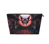 Devil Warrior Mask Leather Toiletry Bag, Travel Wash Kit