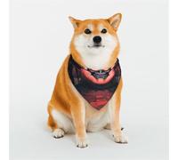 Devil Warrior Mask Pet Scarf Stylish Triangle Bid Scarf Bandana Pet Accessory,Washable Pet Kerchief for Girl Boy Dogs or Cats Medium