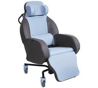 DeVilbiss Healthcare Integra Shell Tilt in Space Mobile Chair, 18" Armless, Blue, Dartex, Classic Style, Mobility Chair