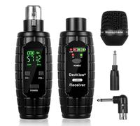 Devilclaw UHF Wireless Microphone System,Transmitter and Receiver XLR Adapter for Dynamic Microphones, Guitar, Mixer, PA System, 16 Adjustable Frequencies, USB Charge, 250ft Range