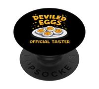 Deviled Eggs Official Taster Funny Thanksgiving Foodie PopSockets Adhesive PopGrip