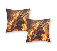 Devilish Guitarist in Flames Superking Pillow Cases Premium Hotel Quality King Pillow Cases Gifts for Kids Travel 20"x20"