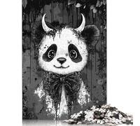 Devilish Panda - Gothic Pandare 1000 Piece Jigsaw Puzzle for Adults-Puzzles Teenagers Wooden Puzzles- Relax Puzzles Games-Brain Teaser Puzzle 1000pcs (75x50cm)