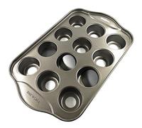 Devilmaycare Removable Bottom Round Mini Muffin Pans 12 Holes Non-stick Cake Mold for Cake Chocolate Egg tart ＆ Others Bake Food