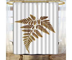 Devilpriest - AmaPark Bath Curtain Water Repellent Mold dry fern leaf on white background for Bathroom Water-Repellent Hotel Quality