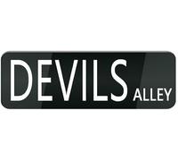 Devils Alley Acrylic Sign 10x3 Inch Decor Notice Styling Self Adhesive For House Business Window Front Door Office Wall