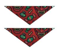 Devils and Candies Pet Triangle Scarf Good Breathability 2 Packs for Outdoor Wear Pets at Different Stages 25 1 × 9 8in