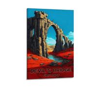 Devil's Bridge Germany Vintage Travel Art Posters Canvas And Wall Art Picture Print Modern Family Bedroom Decors 08x12inch(20x30cm)