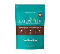 Devils Claw 2200mg Capsules | High Strength Anti Inflammatory Herbal Supplement | | Joint, Back & Muscle Support | Vegan | Halal | Gluten & Dairy Free| 4 Months Supply | UK Made GMP | Nutrivity