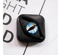 Devil's Eye Contact Lenses Box - 2026 Halloween Contact Lenses,Durable Leak-Proof Case for Color,Compact Travel Organizer with Separate Chambers for Halloween,Cosplay and Storage Needs (Light Blue)