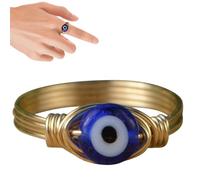 Devil's Eye Ring - Copper Eye Ring - Copper Silver Gold Wire Wrapped