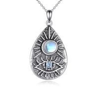 Devil's Eye Women's Moonstone Pendant Jewellery Mother for Birthdays, Anniversaries