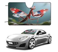 Devil's Flower Mantis Car Windshield Sun Shade - Reflector Sunshade Offers Ultimate Protection for Car Interior, Cool Reflective Sun Blocker Fits Small Sedans, Mini SUVs 55"x30"