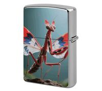 Devil's Flower Mantis Lighter Case Metal Double-Sided Lighter Cover Pocket Lighters Sleeve Windproof Lighters Accessories for Men Women