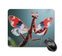 Devil's Flower Mantis Mouse Pad Square Laptop Mouse Mat Cute Computer Mousepad Keyboard Pad Non-Slip Desk Pads for Gaming Office Work Home 20 * 25cm