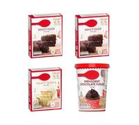 Devil's Food Cake Mix 2X425g, Velvety Vanilla Cake Mix 425g & Chocolate Fudge Icing400g - Perfect for Layer Cakes, Cupcakes & Celebrations