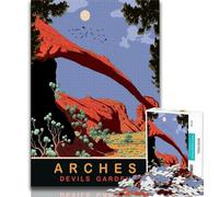 Devils Garden Utah Jigsaw Puzzles for Teenagers 1000 Piece,Educational Game Challenge Toy Wall Decoration Unique Birthday And Xmas Gifts 50x75cm