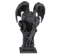 Devil's Gargoyle Crawling from the Pedestal, Made of Artificial Stone and Hand Painted, Veronese Collection, 708-78402