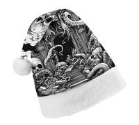 Devils Gate Skulls Christmas Hat with Pom-Pom Unsiex Classic Fit Xmas Beanie Cap Headwear Party Gifts