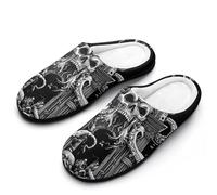 Devils Gate Skulls Cotton Slippers for Women Indoor Outdoor Slipper Slip-On Memory Foam Home Shoes