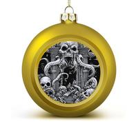 Devils Gate Skulls Funny Christmas Ball Ornaments Plastic Hanging Xmas Tree Baubles 2.4 Inch Holiday Decor