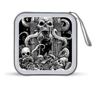 Devils Gate Skulls Portable CD Case Storage Bag 40 Capacity CD Holder Wallet Plastic DVD Collection Bags