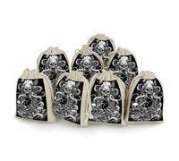 Devils Gate Skulls Printed Drawstring Bag Packs Cotton And Linen Bags Pouch 8 Pieces Storage Reusable Gift Wrap