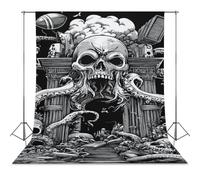 Devils Gate Skulls Reusable Photography Backdrops Light Backdrop Cover for Easter Halloween Birthday Parties