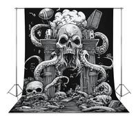 Devils Gate Skulls Reusable Photography Backdrops Light Backdrop Cover for Easter Halloween Birthday Parties