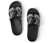 Devils Gate Skulls Trendy Shower Shoes for Women Men Soft Non Slip Quick Drying Slippers Open-Toe Bathroom Sandals
