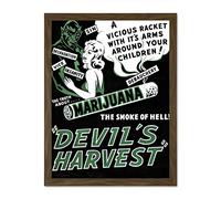 Devil's Harvest Marijuana Large Framed Art Print Poster Wall Decor 18x24 inch
