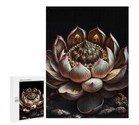 Devils Lotus - Decorative Wooden Puzzle, 500 PCS, Mindful Gift for Adults; for Shared Table Time
