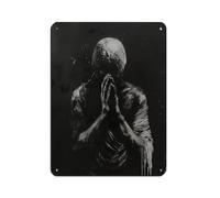 Devil's Prayer Art Retro Poster Metal Tin Sign Chic Art Retro Iron Painting Bar People Cave Cafe Family Garage Poster Wall Decoration 12x16inch(30x40cm)
