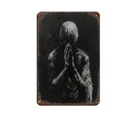 Devil's Prayer Art Retro Poster Metal Tin Sign Chic Art Retro Iron Painting Bar People Cave Cafe Family Garage Poster Wall Decoration 8x12inch(20x30cm)